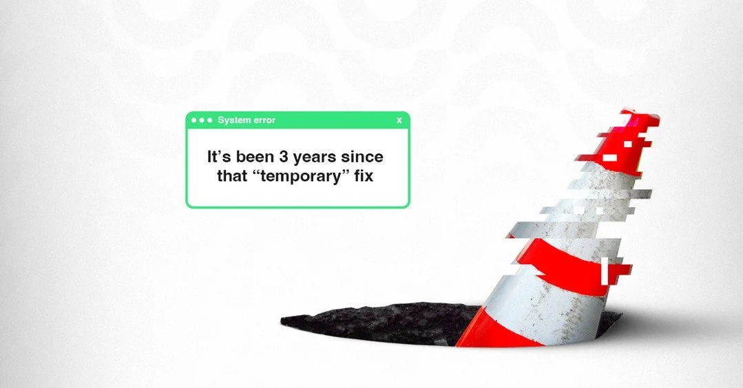 We&rsquo;ve all been there. A screen freezes or a file won't send, and you apply a quick fix just to get through the afternoon. 

You tell yourself you&rsquo;ll go back and do it the right way next week.

But next week never comes. Years later, that 