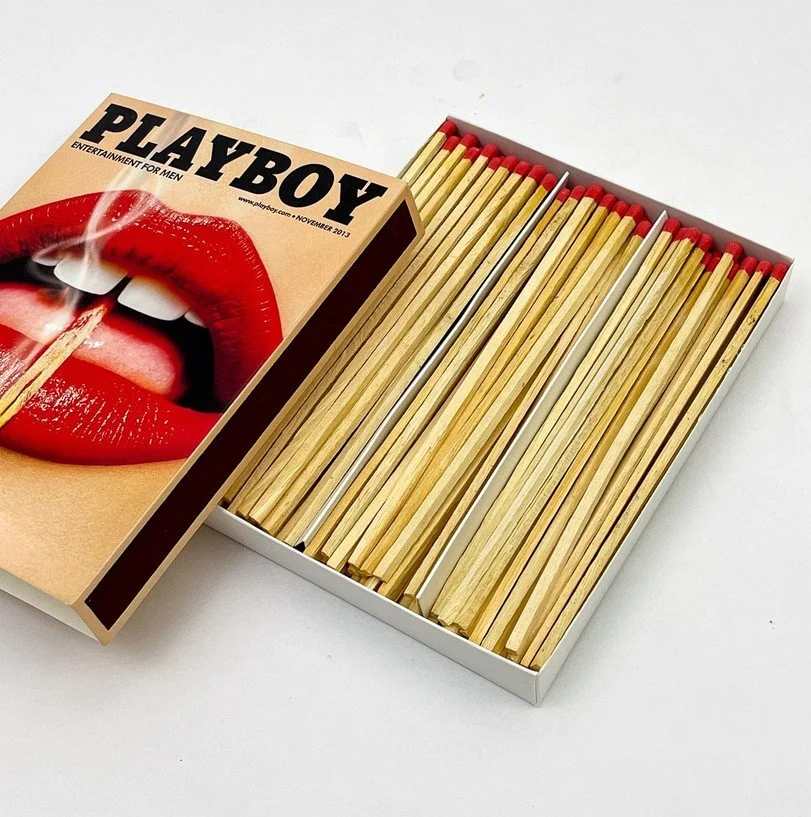 boite d'allumettes, play boy, bazardeluxe, style vintage, lèvres, rouge, décoration, marque.jpg