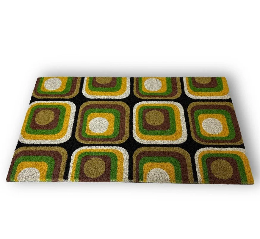 paillasson, psyché, bazardeluxe, vert, style rétro, porte, entrée, décoration.jpg