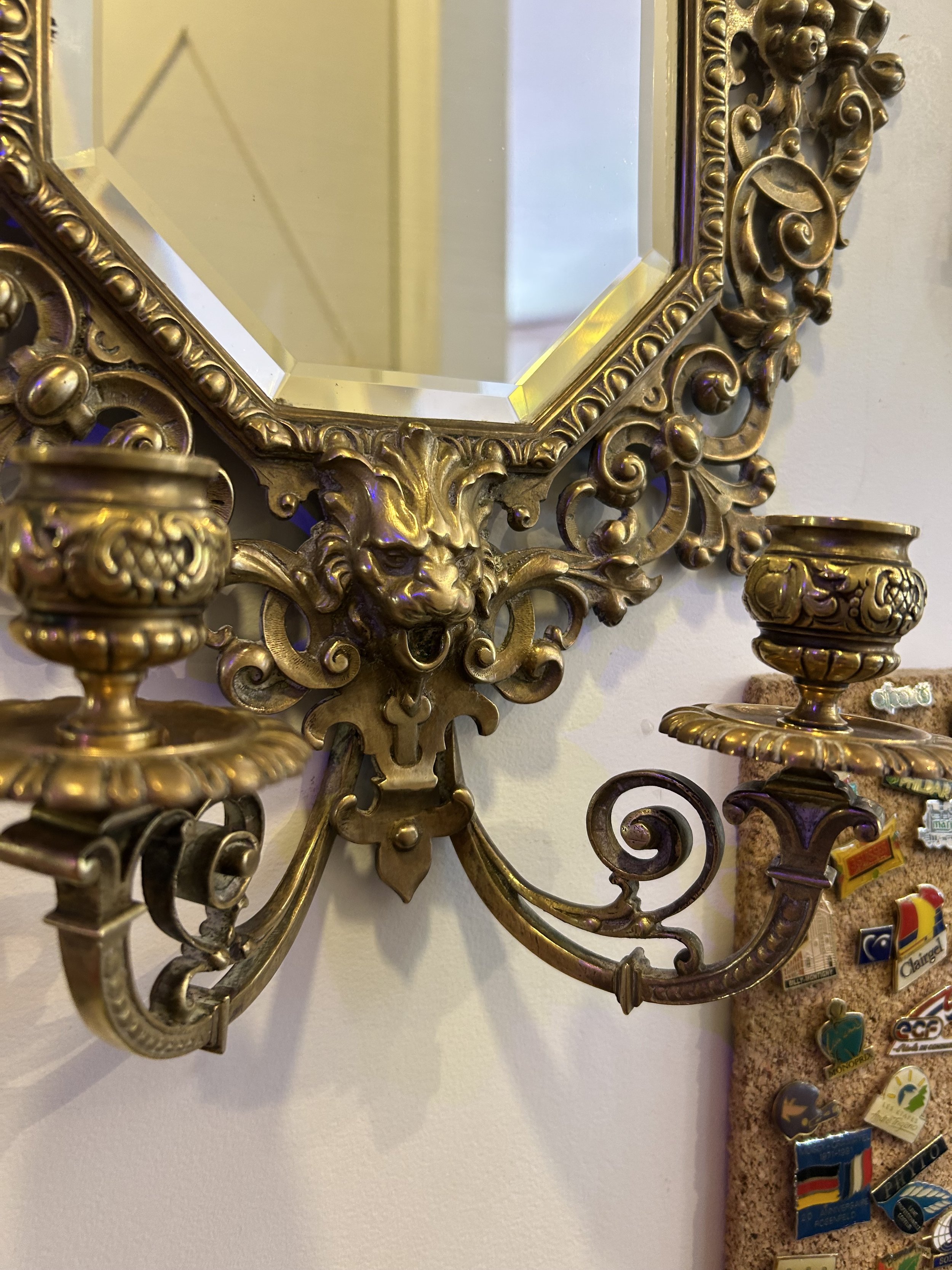 mirroir à chandelier , vintage , brocante , mirroir , bougie , décoration,10.jpeg