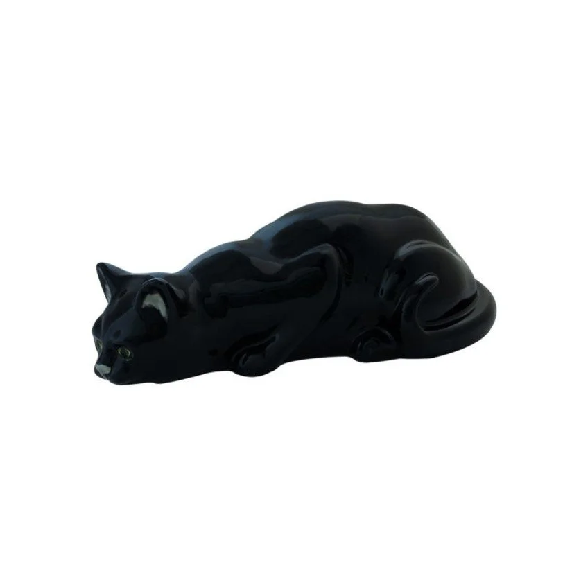 statue, chat noir, bordallo, animal, allongé, mignon.jpg