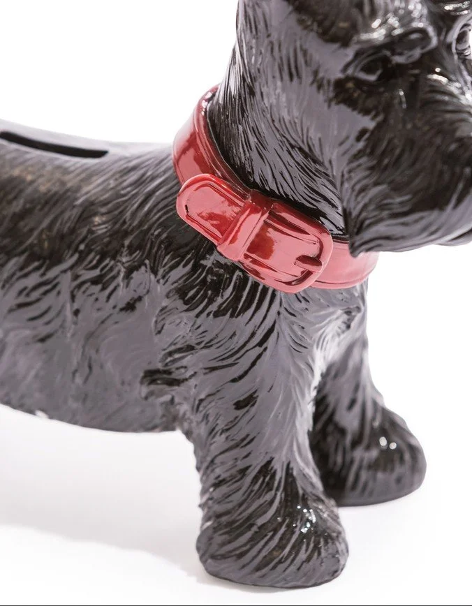 tirelire, chien noir, terrier, mc gowan, animal, décoration; économiser, argent, fun, original.jpg