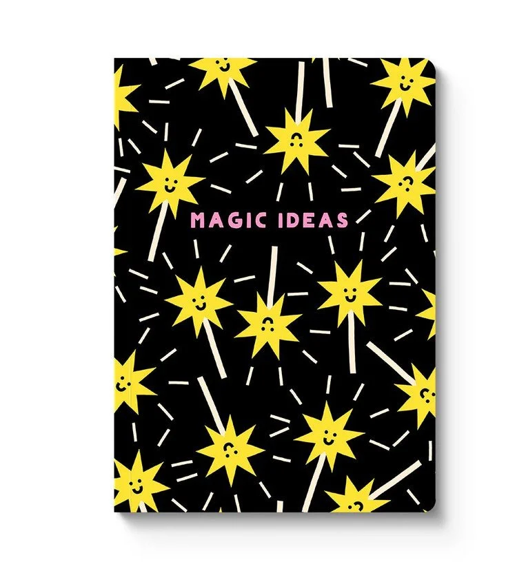carnet, notebook, magic ideas, noir, étoiles, ohh deer, carnet, écrire.jpg