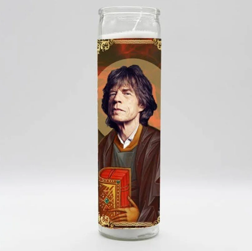 bougie, mick hagger, célébrité, fun ; décoration, bondieuserie.jpg