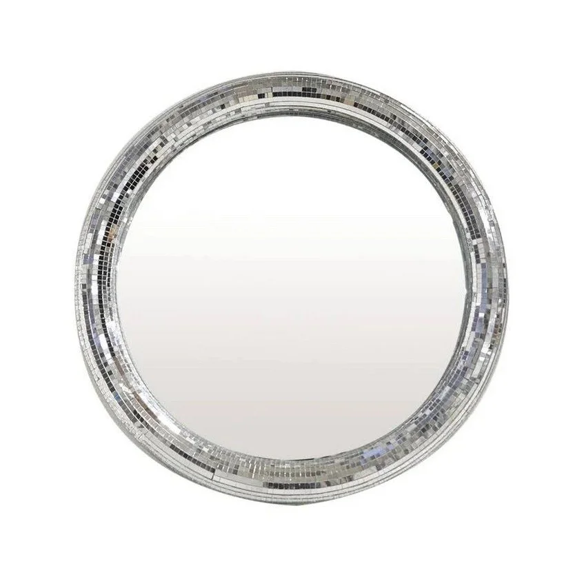 miroir, disco, rond, opjet, argenté, brillant, décoration murale, fun.jpg