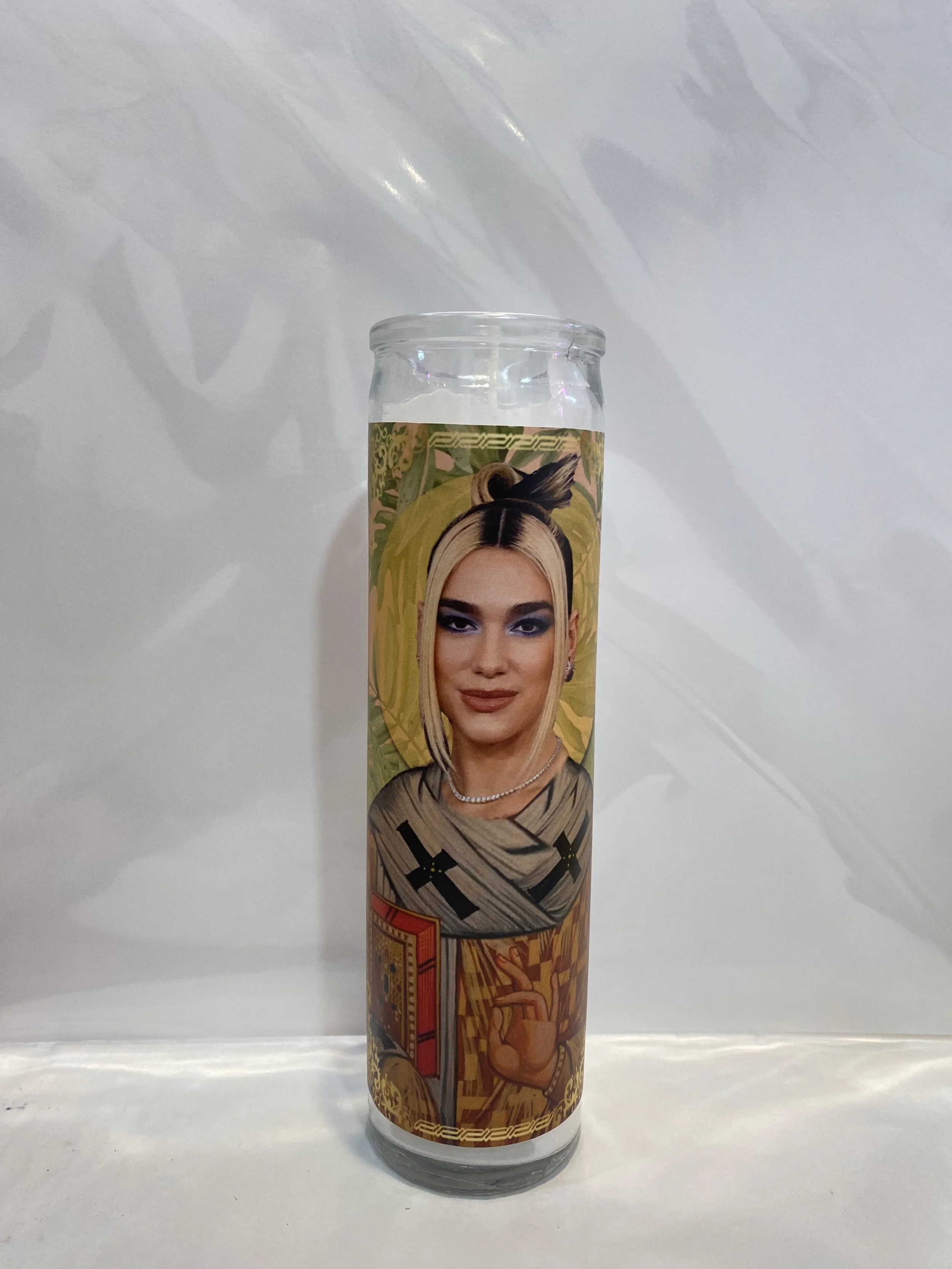 Bougie, dua lipa, bobbyk, célébrité, chanteuse, starn décoration, bondieuserie, fun.jpeg