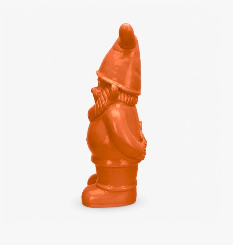 nain de jardin , bazardeluxe, orange, coloré, statue, décoration, fun.jpg