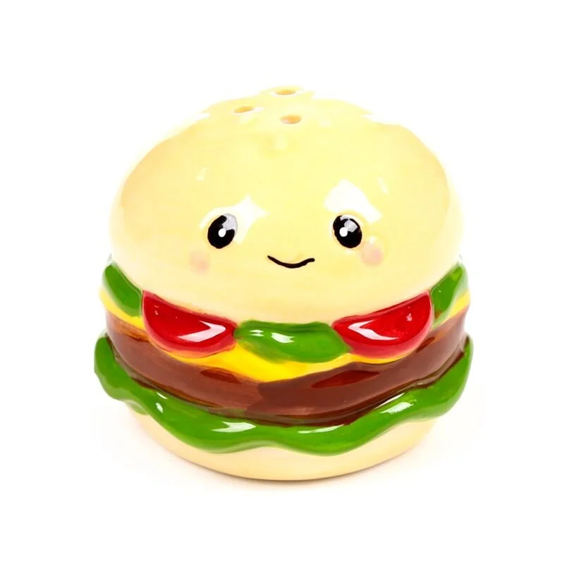 ensemble, salière, poivrière, puckator, hamburger, frites, manger, assaisonement, table, repas, drôle, pain, salade.jpg