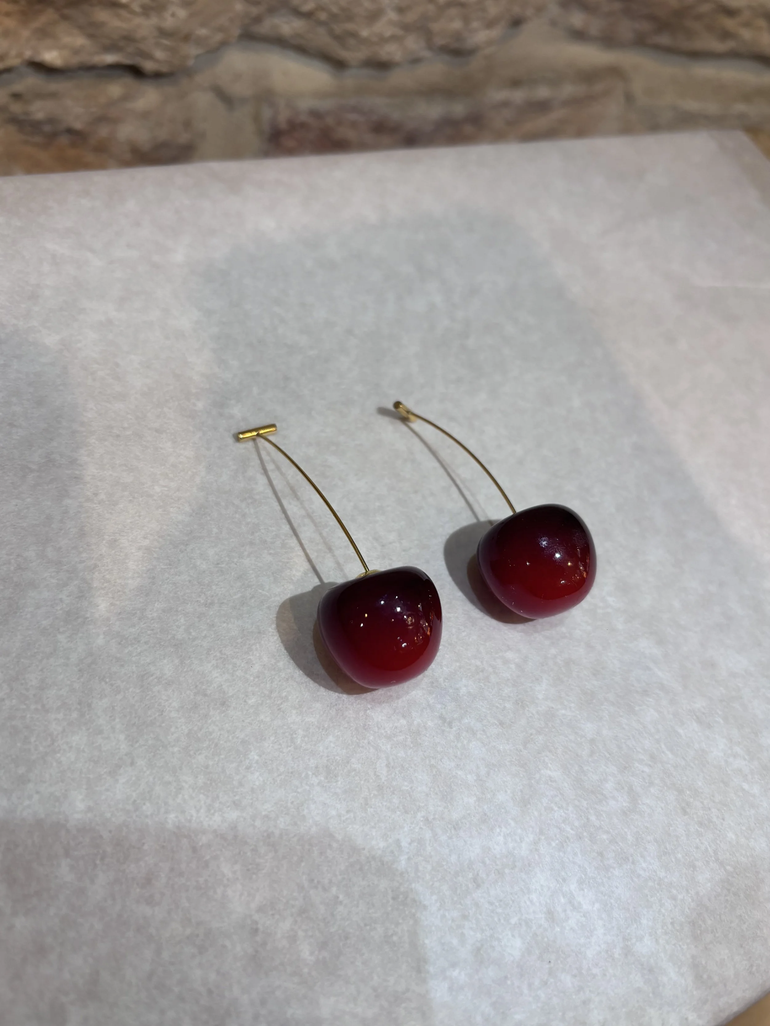 Boucles d’Oreilles Cerises Rouges - HABAHA
