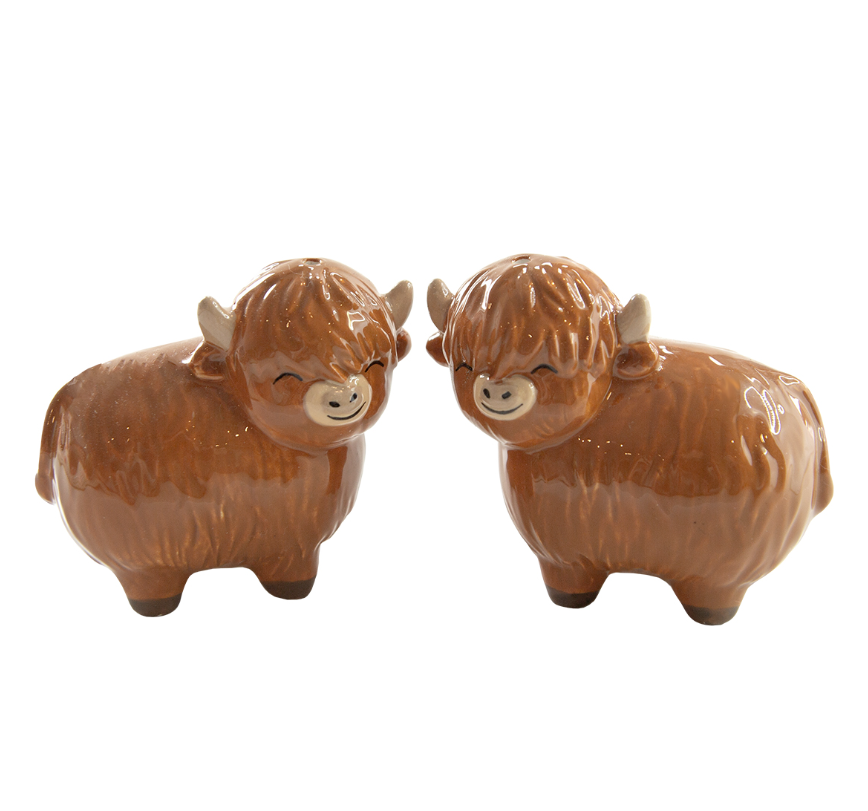 salière, poivrière, sass&belle, highland cow, repas.webp