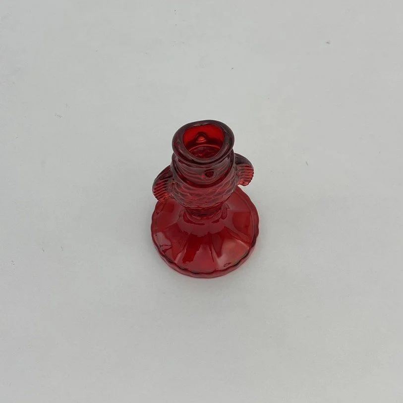 bougeoir, poisson, bazardeluxe, rouge, animal, verre, bougie, table.jpg
