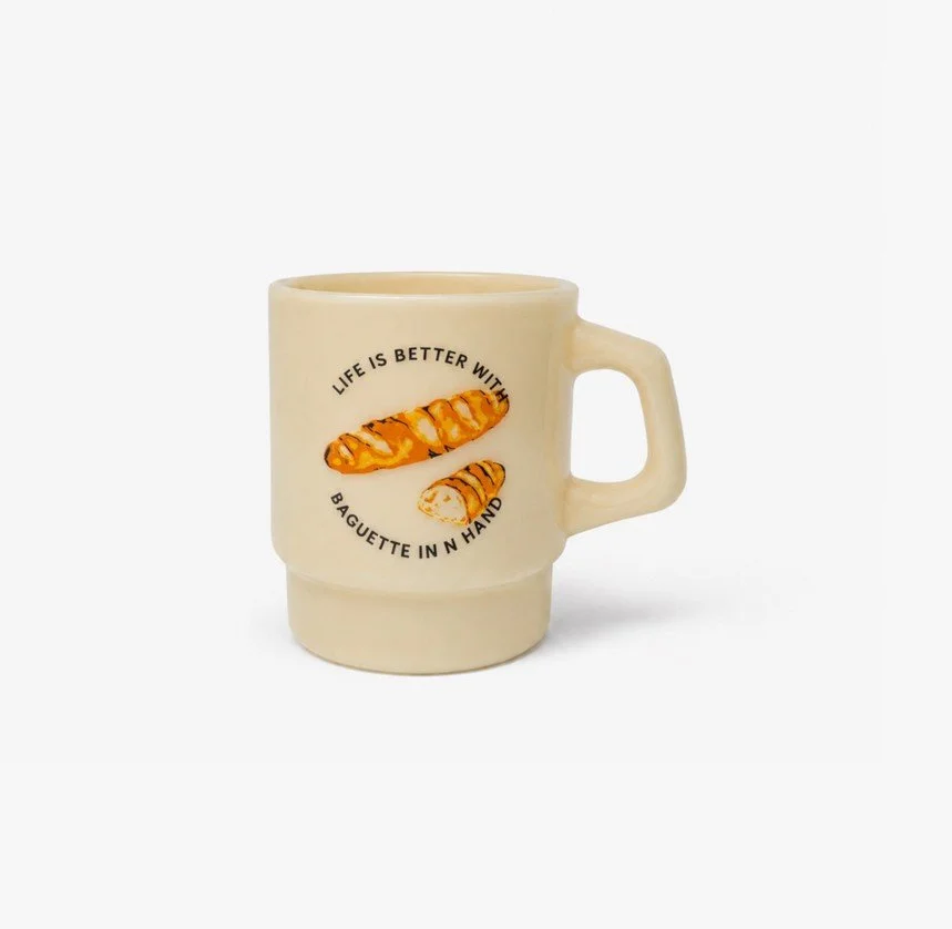mug opal, bazardeluxe, baguette, blanc, rétro, boire, matin, café.jpg