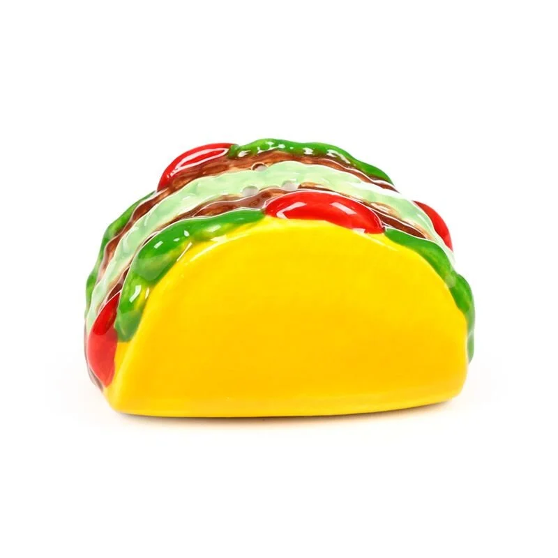 ensemble, salière, poivrière, puckator, tacos, sauce épicée, manger, drôle, table, sel, poivre, tortilla, salade, nourriture.jpg