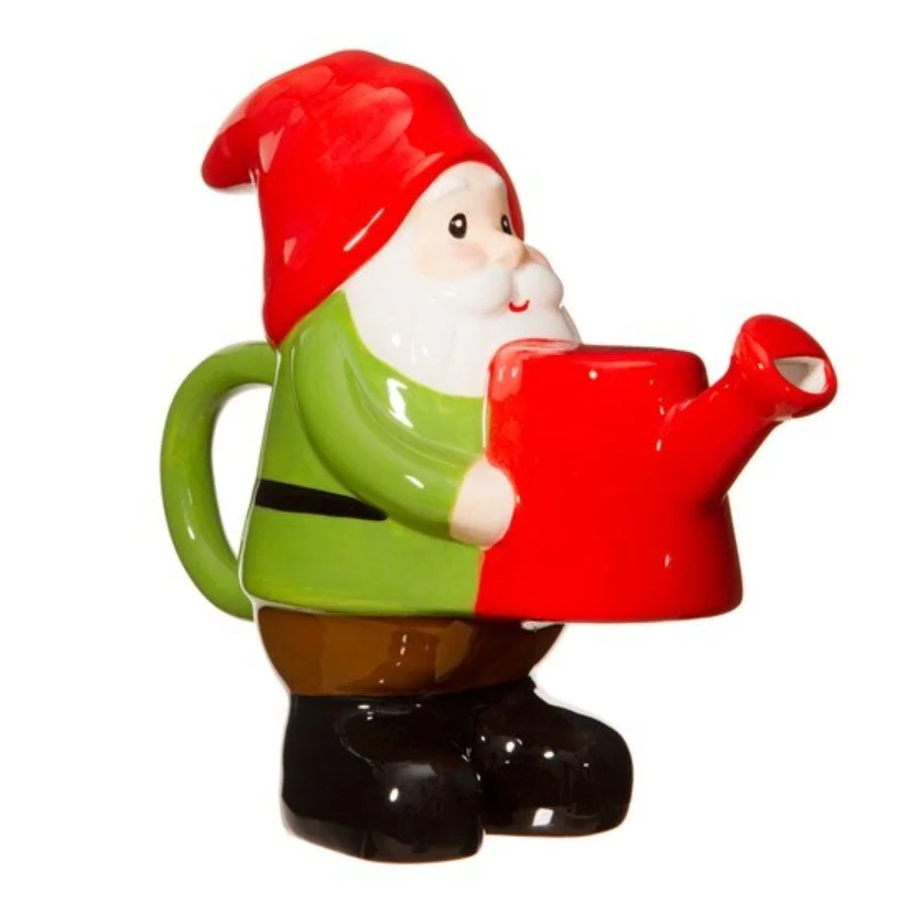 arrosoir, nain de jardin, sass&belle, drole, mignon, vert et rouge.jpg