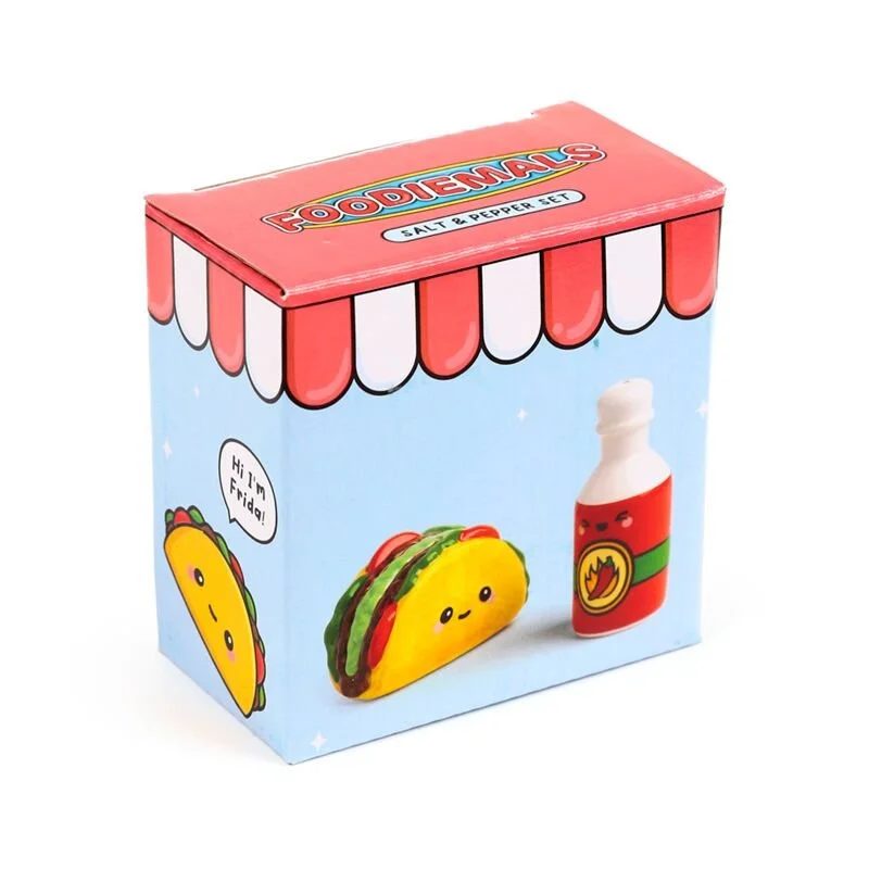 ensemble, salière, poivrière, puckator, tacos, sauce épicée, manger, drôle, table, sel, poivre.jpg