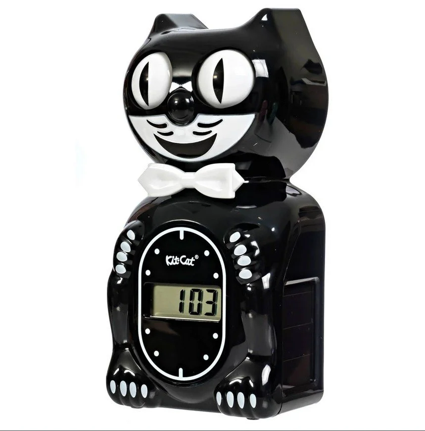 reveil solair, kit cat klock, chat, noir.jpg