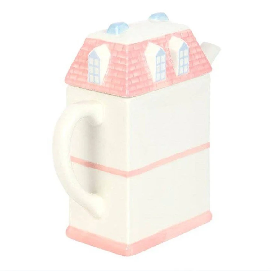 théière maison pastel, something different, thé, couleur, service, toit, couvercle, chaud, gouter, fun .jpg