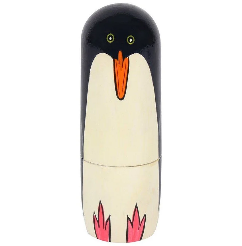 poupée russe, pingouin , something different, cinq, animaux, cacher, décoration, fun  .jpg