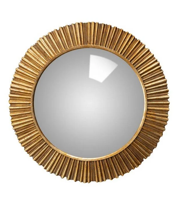 grand miroir convexe, chehoma, sanctus, rond, décoration murale, bord doré.jpg