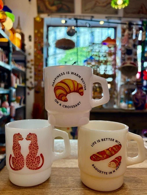 mugs opal, bazardeluxe, rétro, dessins, petit, matin, boire, café, décoration.jpg