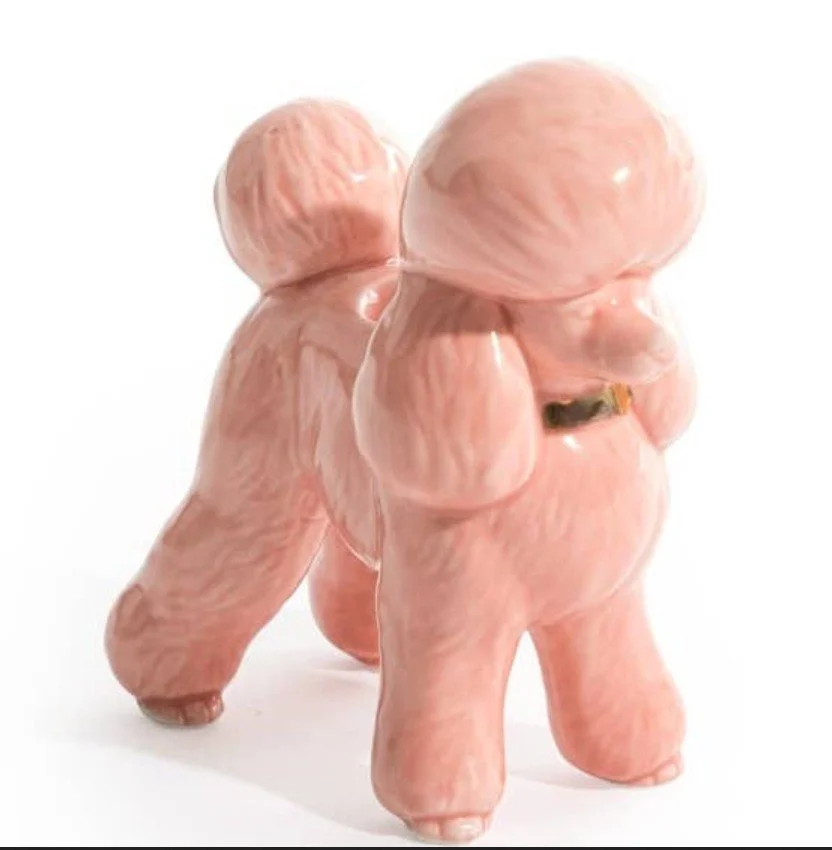 bougeoir, caniche rose, McGowan & Rutherford Ltd, bougie, coloré, décoration, animal.jpg