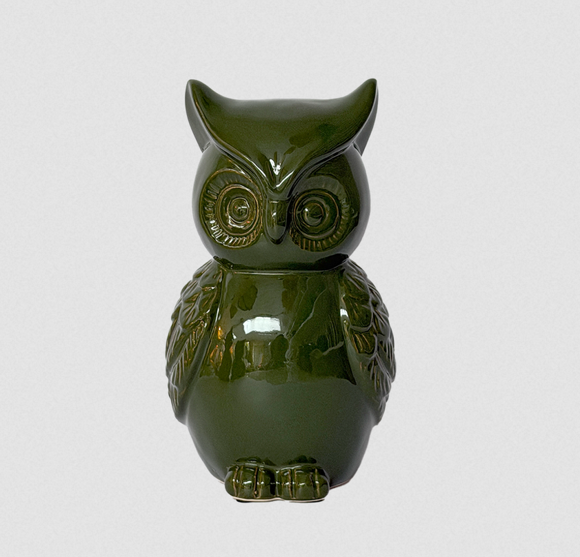 hibou, décoration, opjet, vert, animal, oiseau, intérieur, original, poser.png