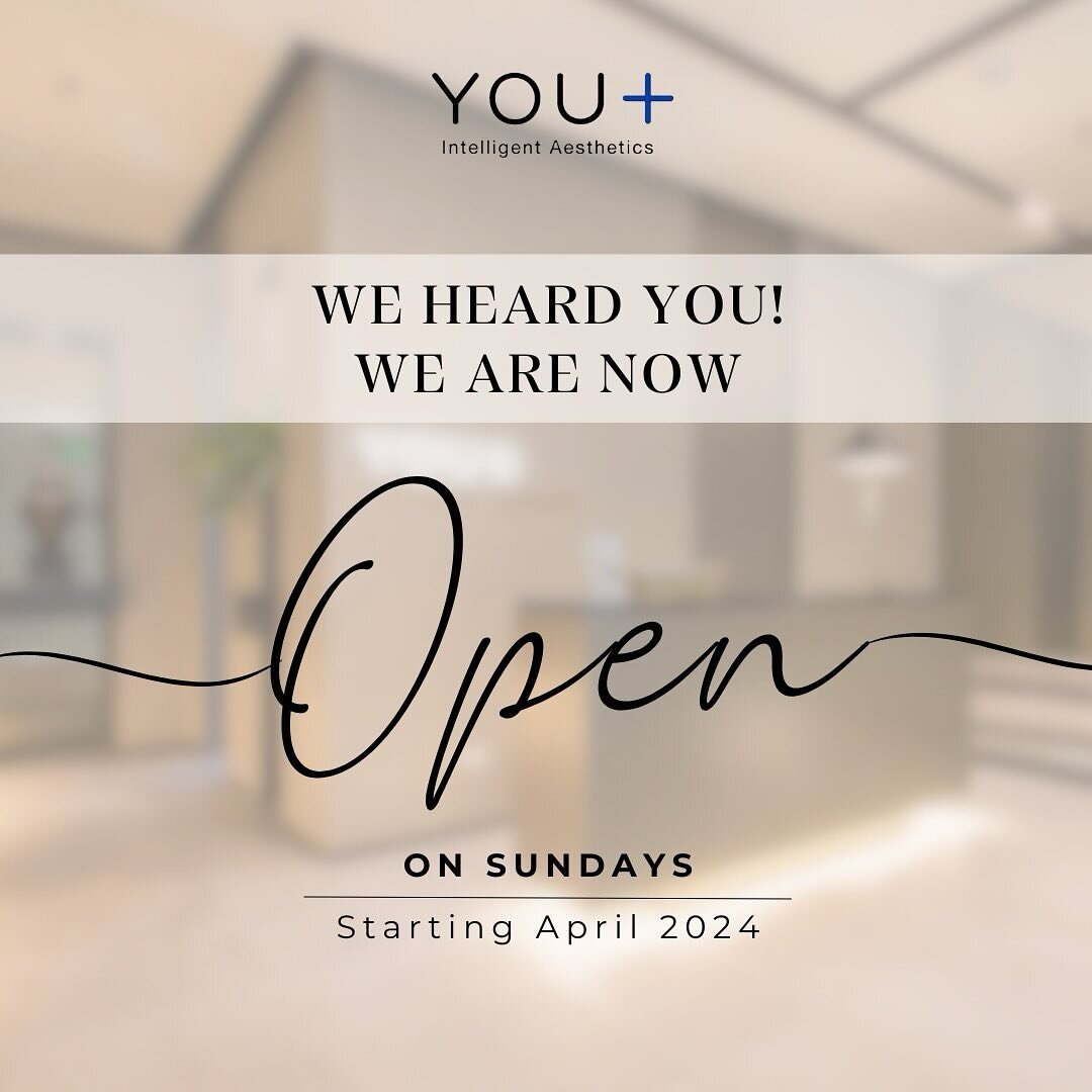 Sunday self-care just got an upgrade! Starting April 7, @youplusph is now open on Sundays. Book your slot and let&rsquo;s make every Sunday a YOU+ day! 🤎✨

#YouPlusPh #AHealthyKindOfBeaitiful #SelfCareSunday #skinclinicph #skincareph