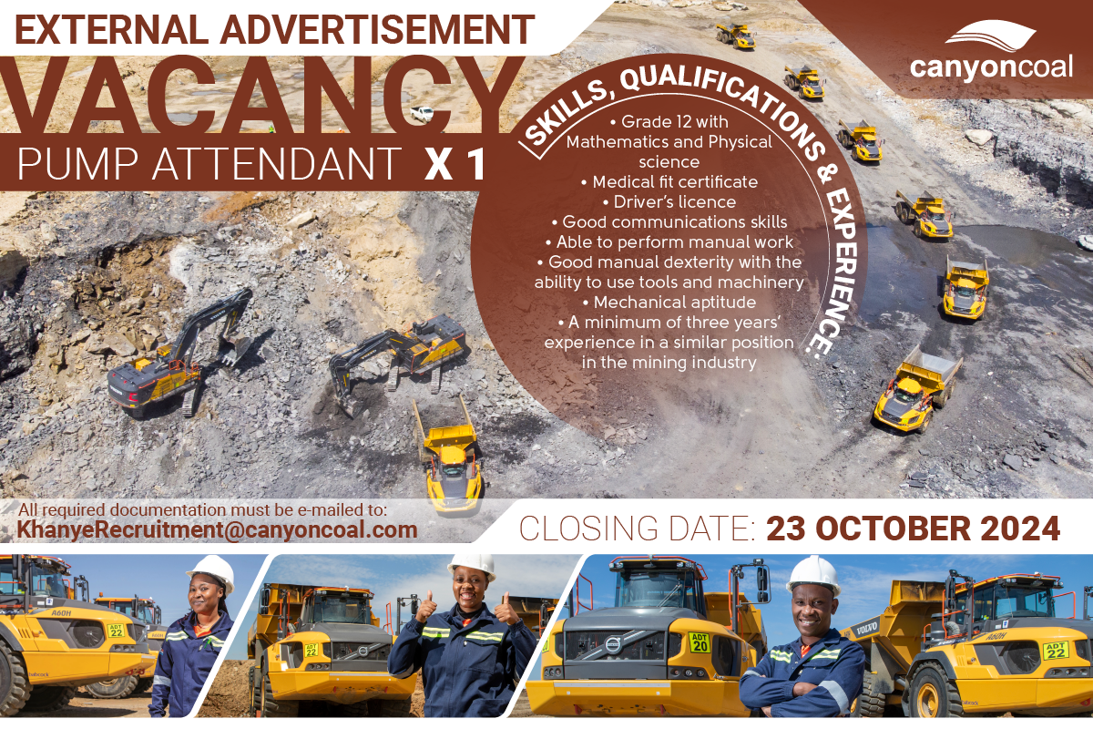 Vacancy: Pump Attendant — Canyon Coal