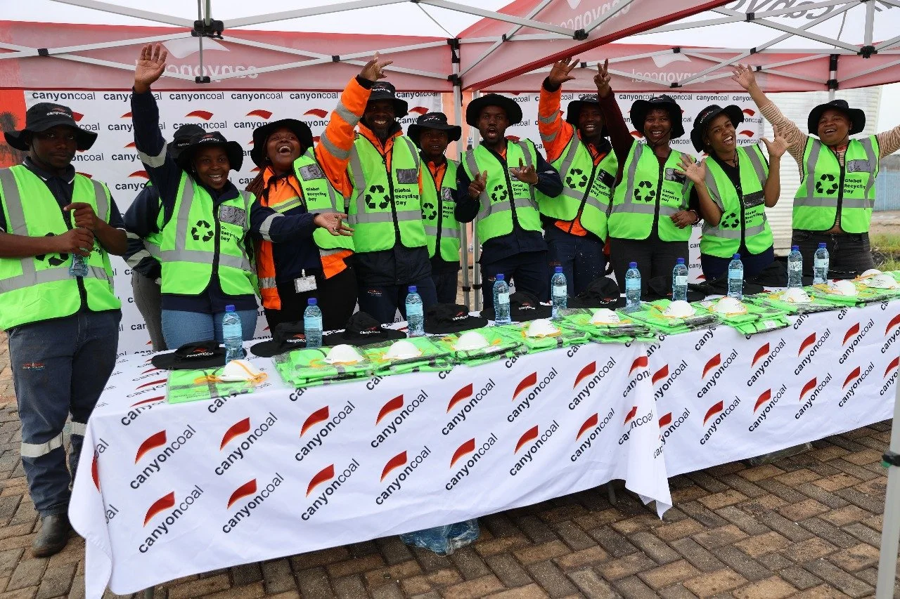 Khanye Colliery community participates in clean-up campaign for Global Recycling Day