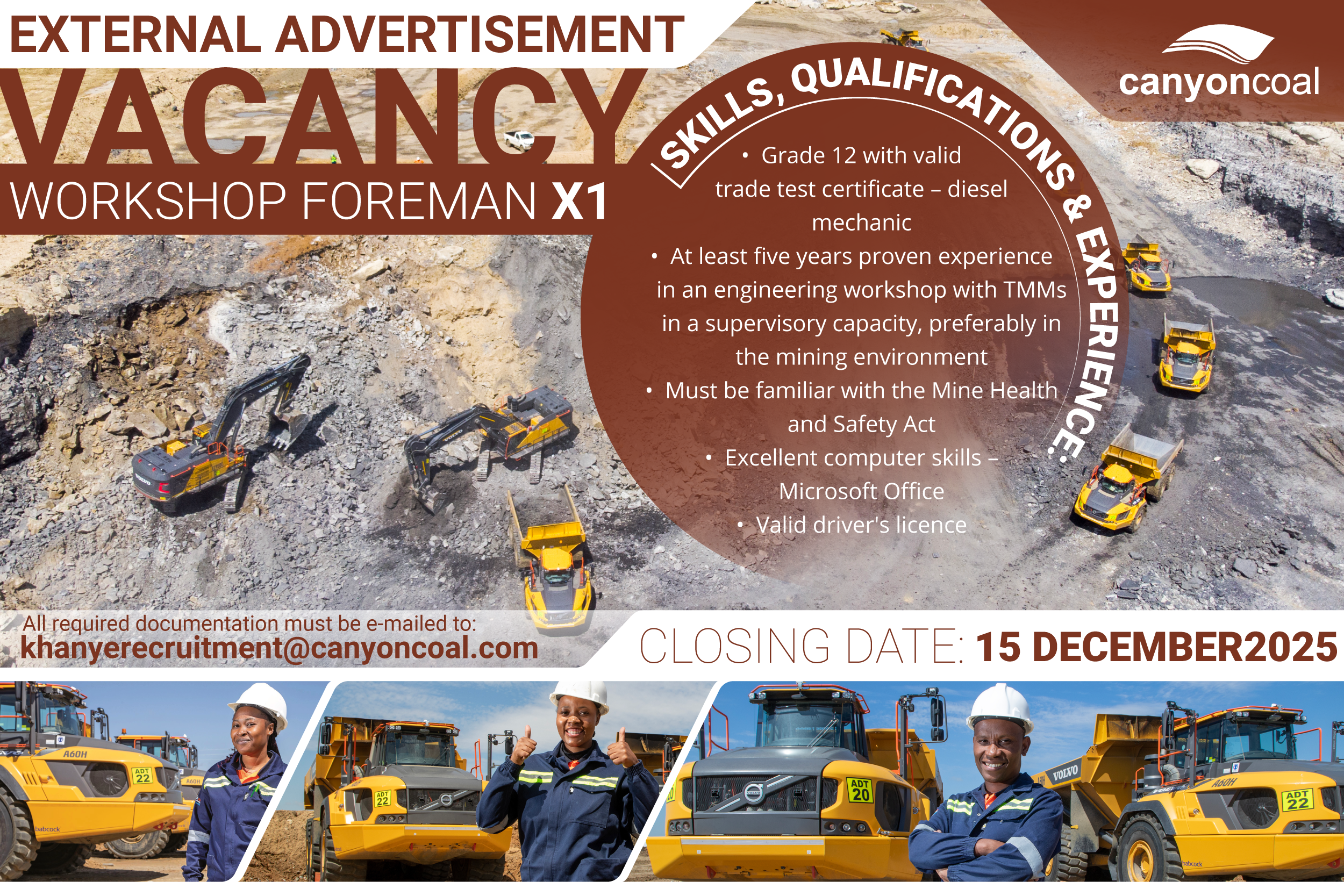 Vacancy: Workshop Foreman