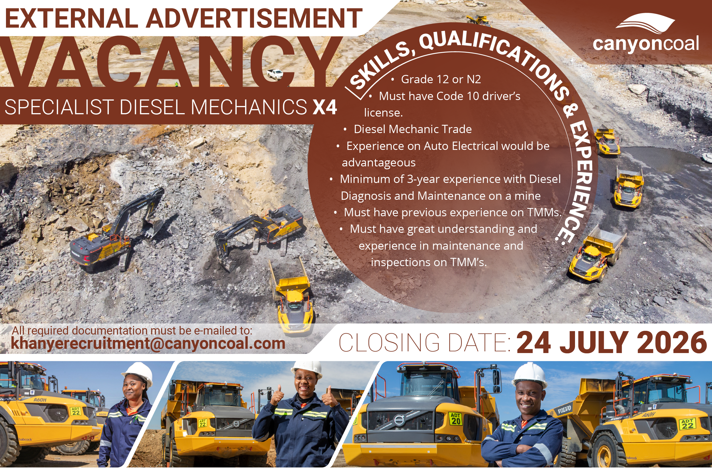 Vacancy: Specialist Diesel Mechanics x4