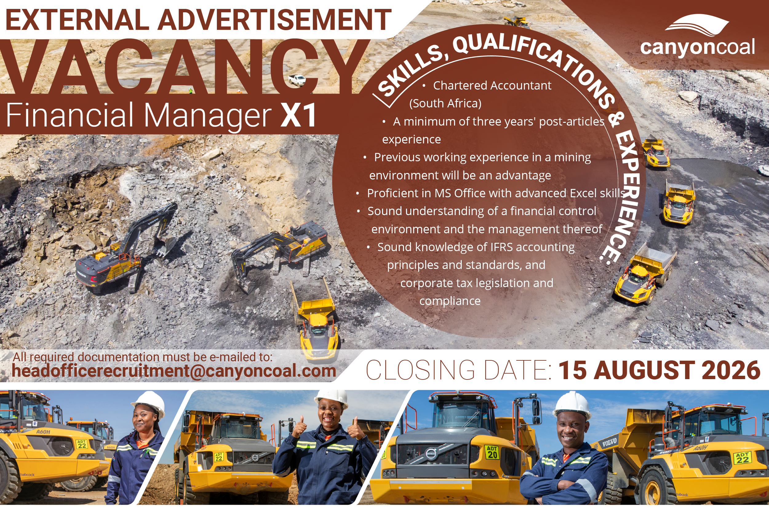 Vacancy: Financial Manager