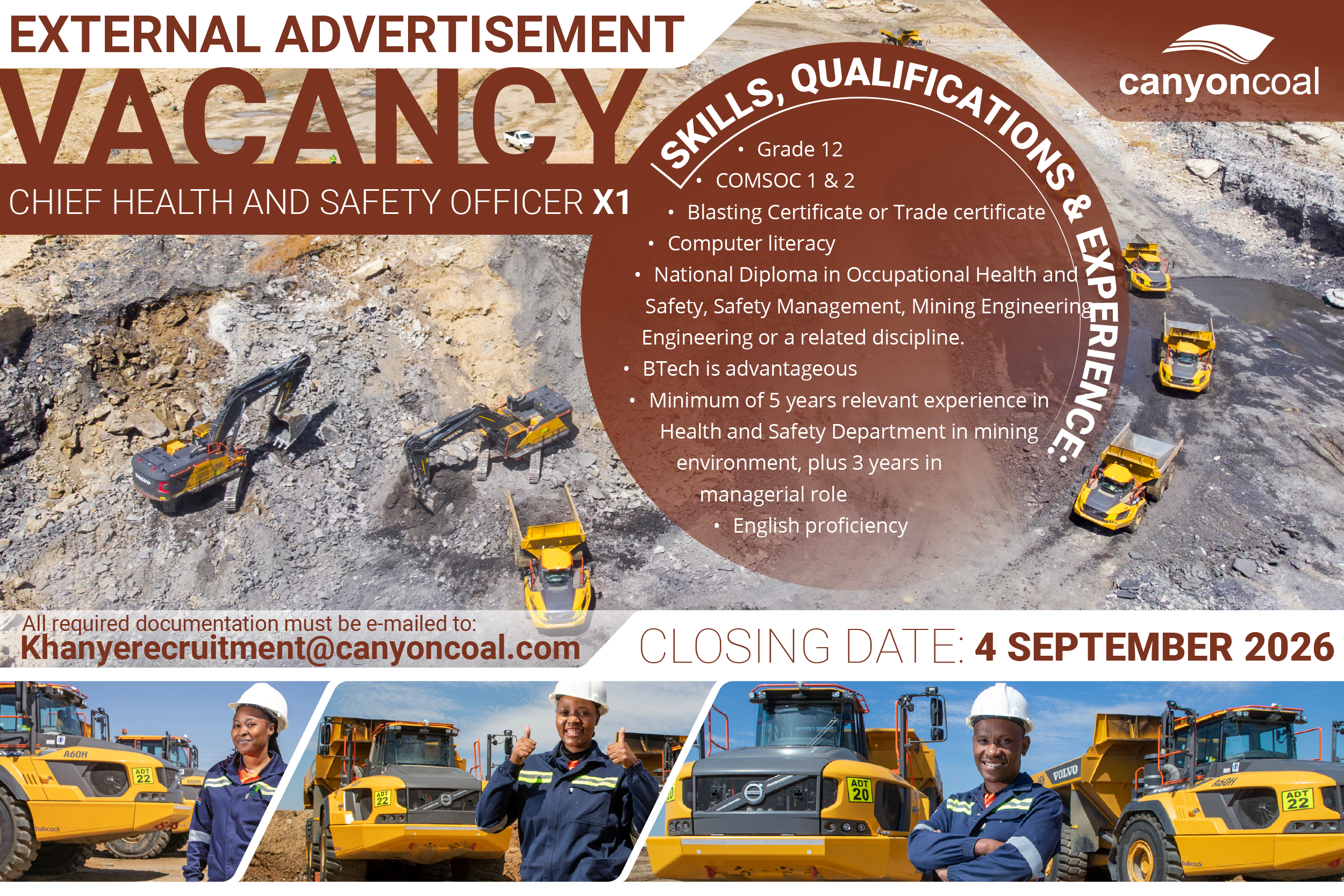Vacancy: Chief Health and Safety Officer