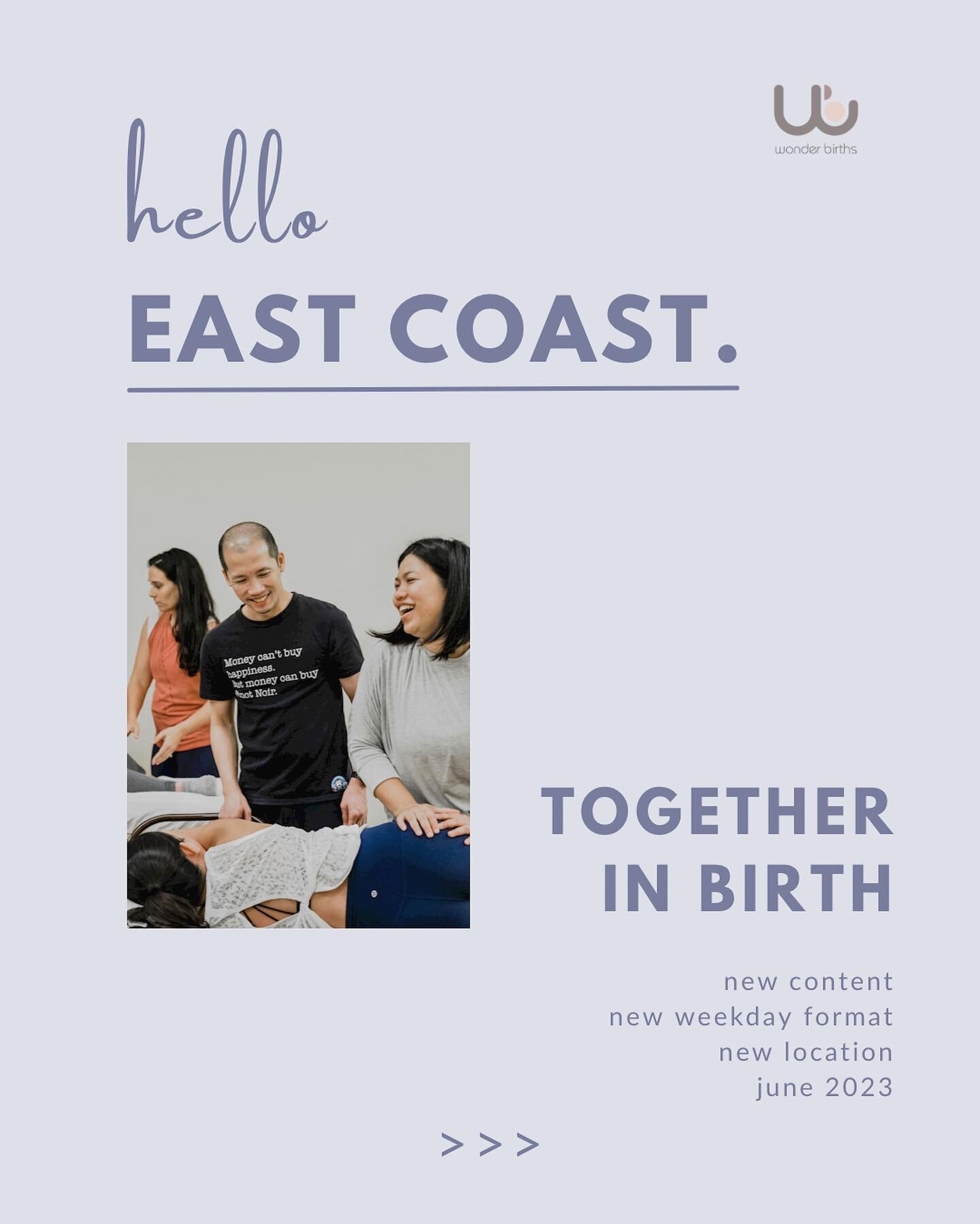 🔊YOU HEARD IT HERE FIRST!⁣
⁣
Come June, we're going to be showing up for you Easties (and busy parents!) like never before. We're buddying up with @lifechirocentre to bring you a revamp of our labour and childbirth prep course for couples, Together 