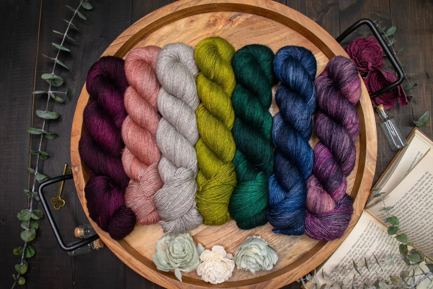 Limited release! 🎉✨️ This weekend I am bringing a small collection of this exquisite yak + silk fingering weight yarn to the Tina Turner Knits Fiber Arts Festival. The natural grey color of the yak gives the colors a bold yet moody undertone that I 