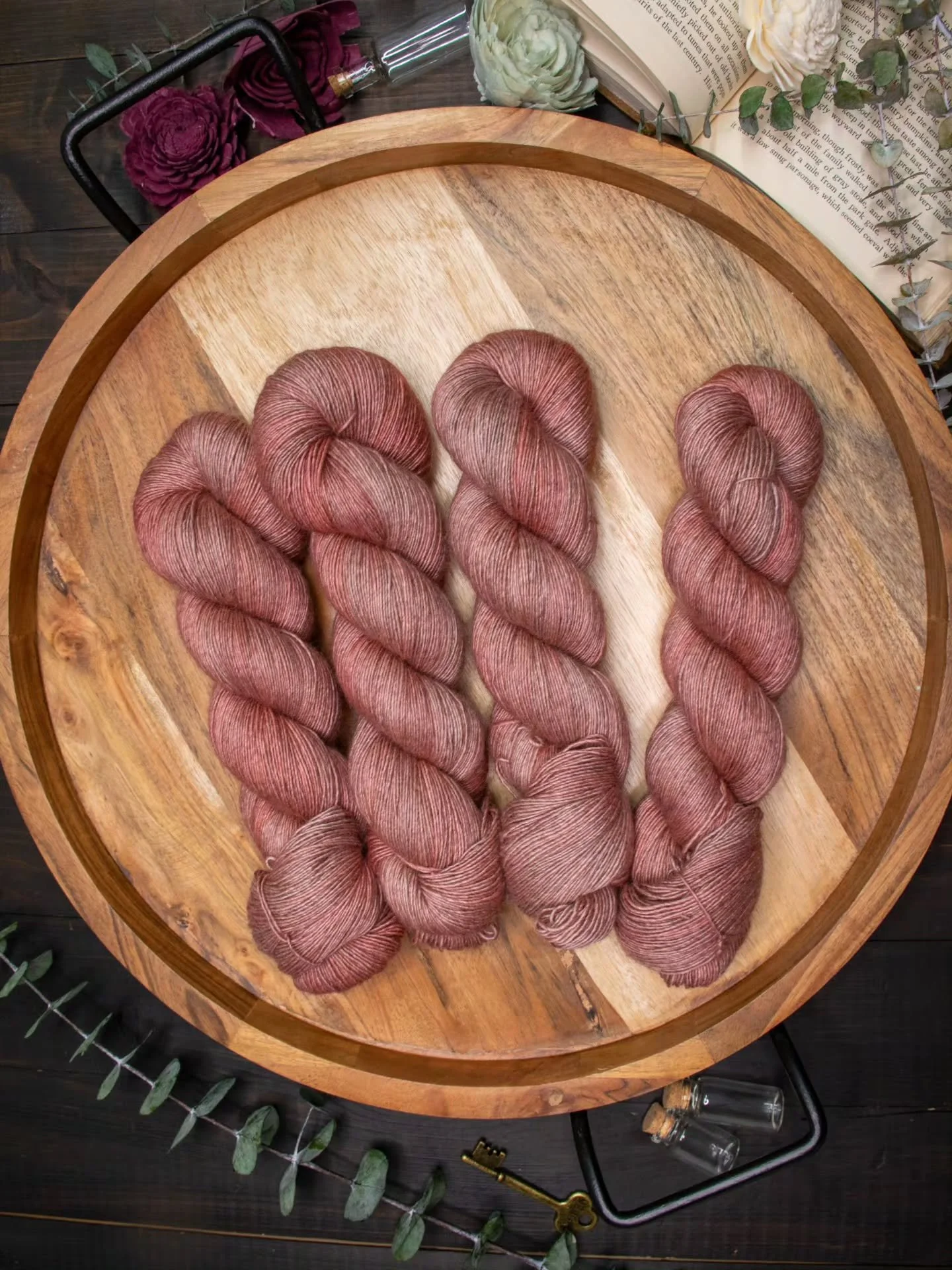 Would you believe me if I told you that this is the same Redhaven Peach recipe that is usually super bright and bursting with peachy pink light? This is Redhaven Peach on Yak Silk and what makes it really special, besides how luxuriously soft it is, 