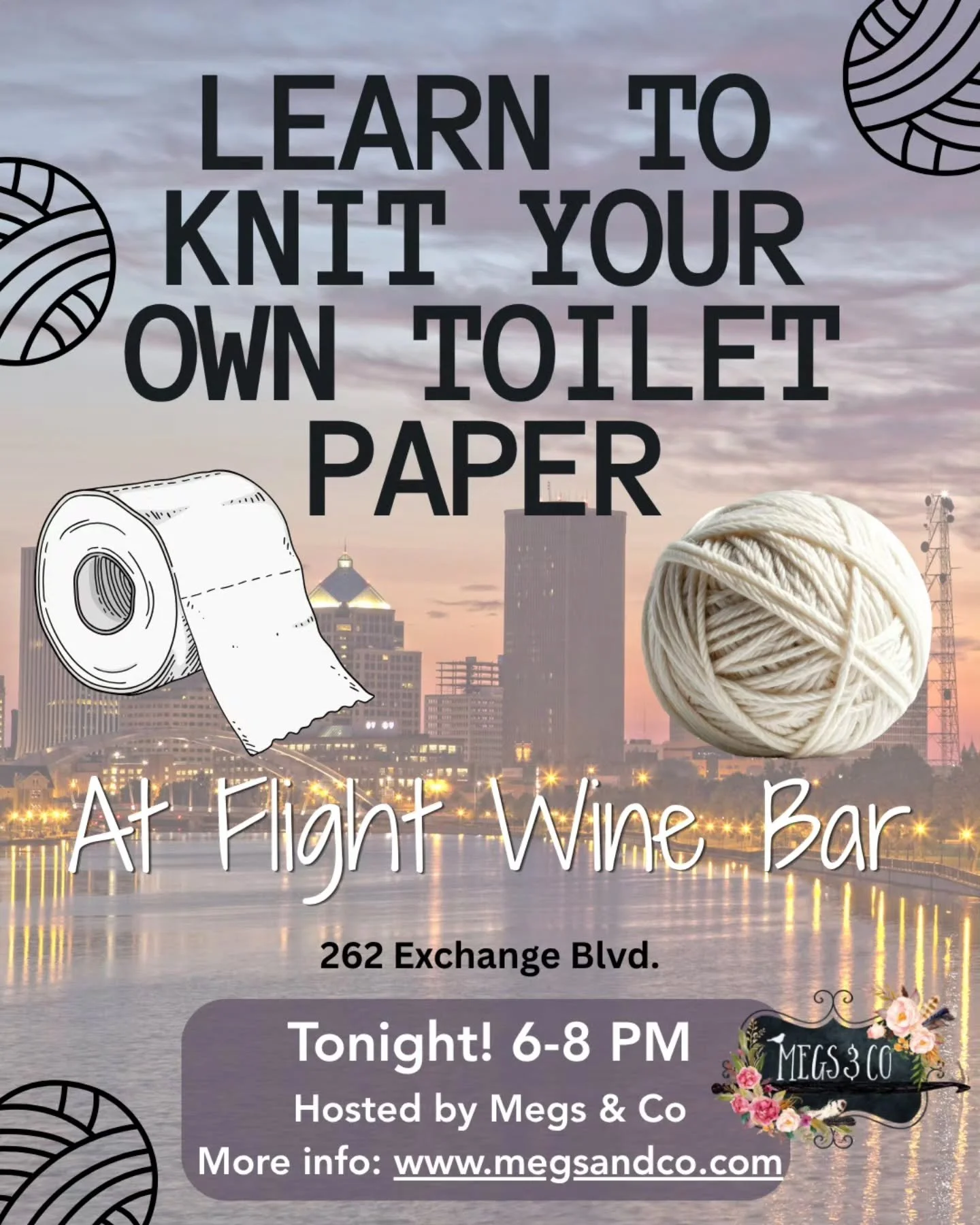 We have a very special activity planned for tonight's Fiber Night meetup! Materials not provided. #aprilfools