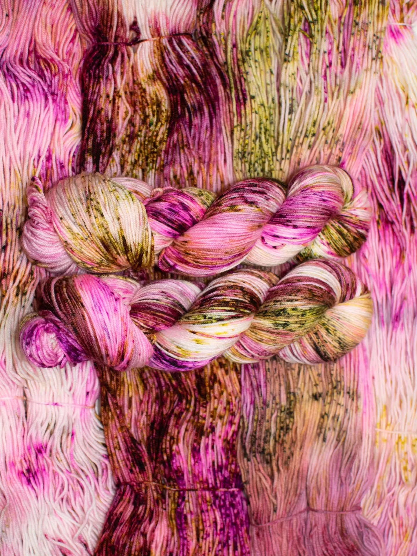 Lamberton Conservatory 🌸 Inspired by the medley of garden treasures housed within those cherished glass walls at Highland Park. It features a vibrant splash of pink, magenta, rose, and plum, all accented with bright green and yellow speckles.

1 of 