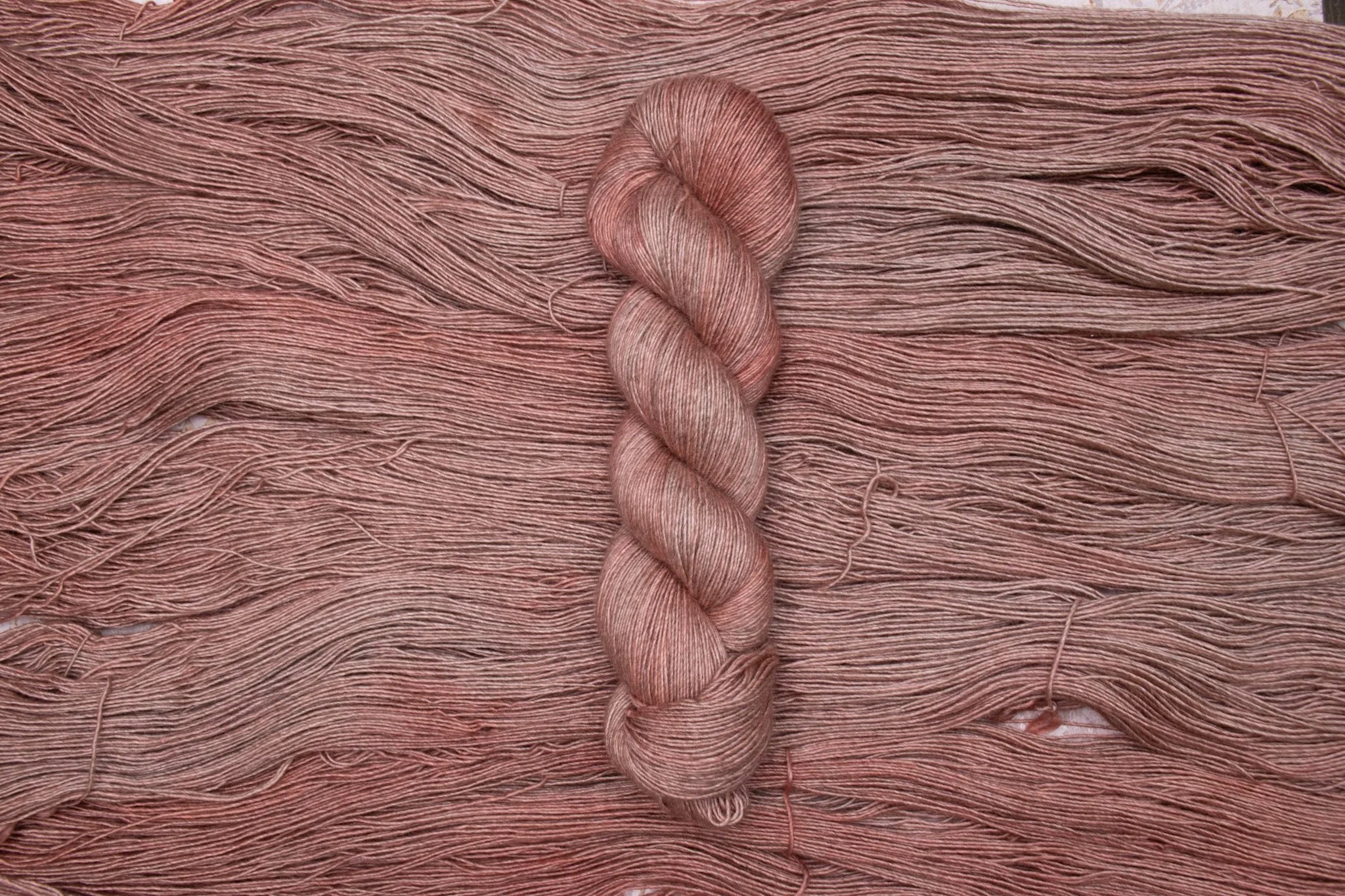 Redhaven Peach on Yak Silk