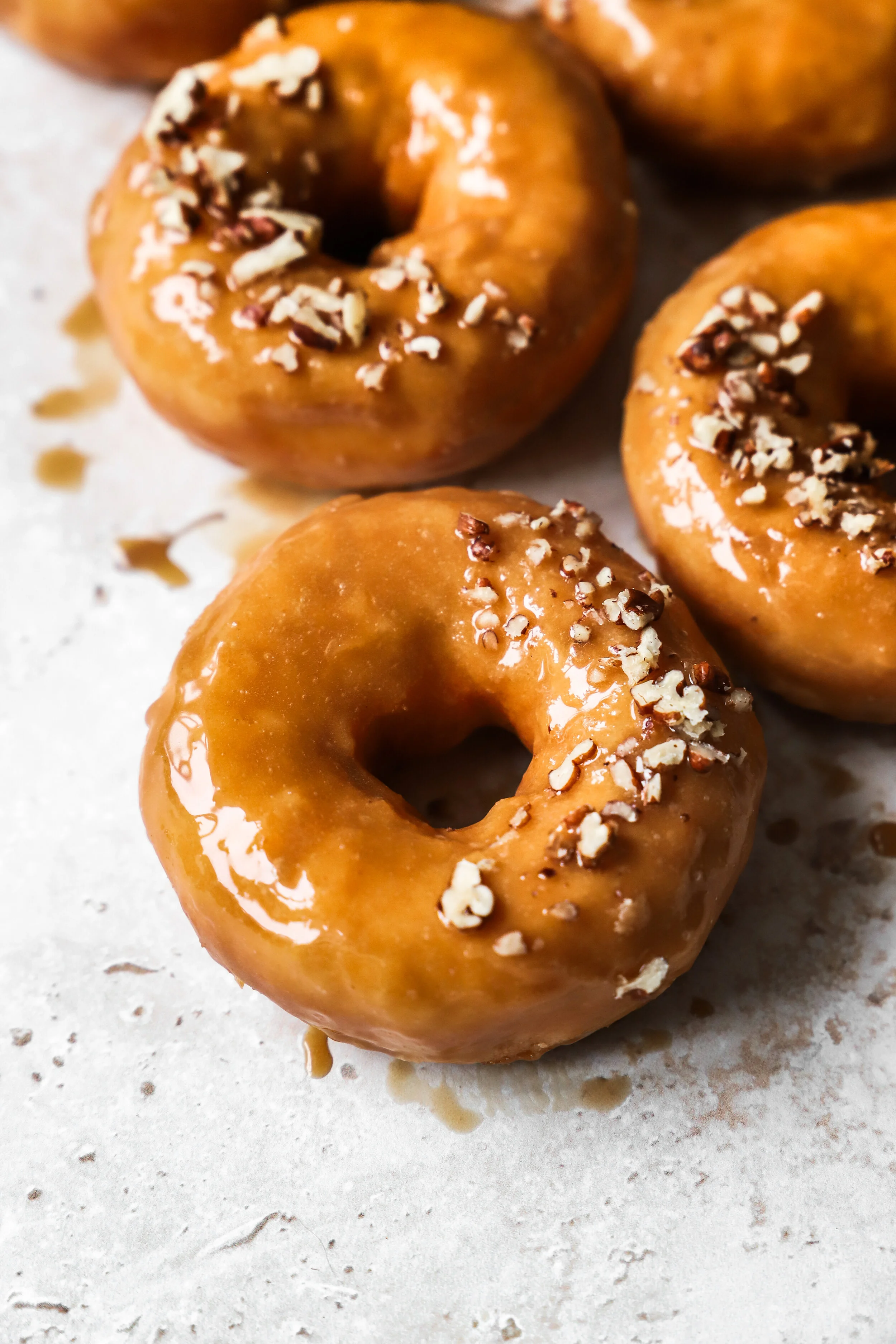Salted Caramel Glazed Baked Doughnuts — The Humble Pescatarian