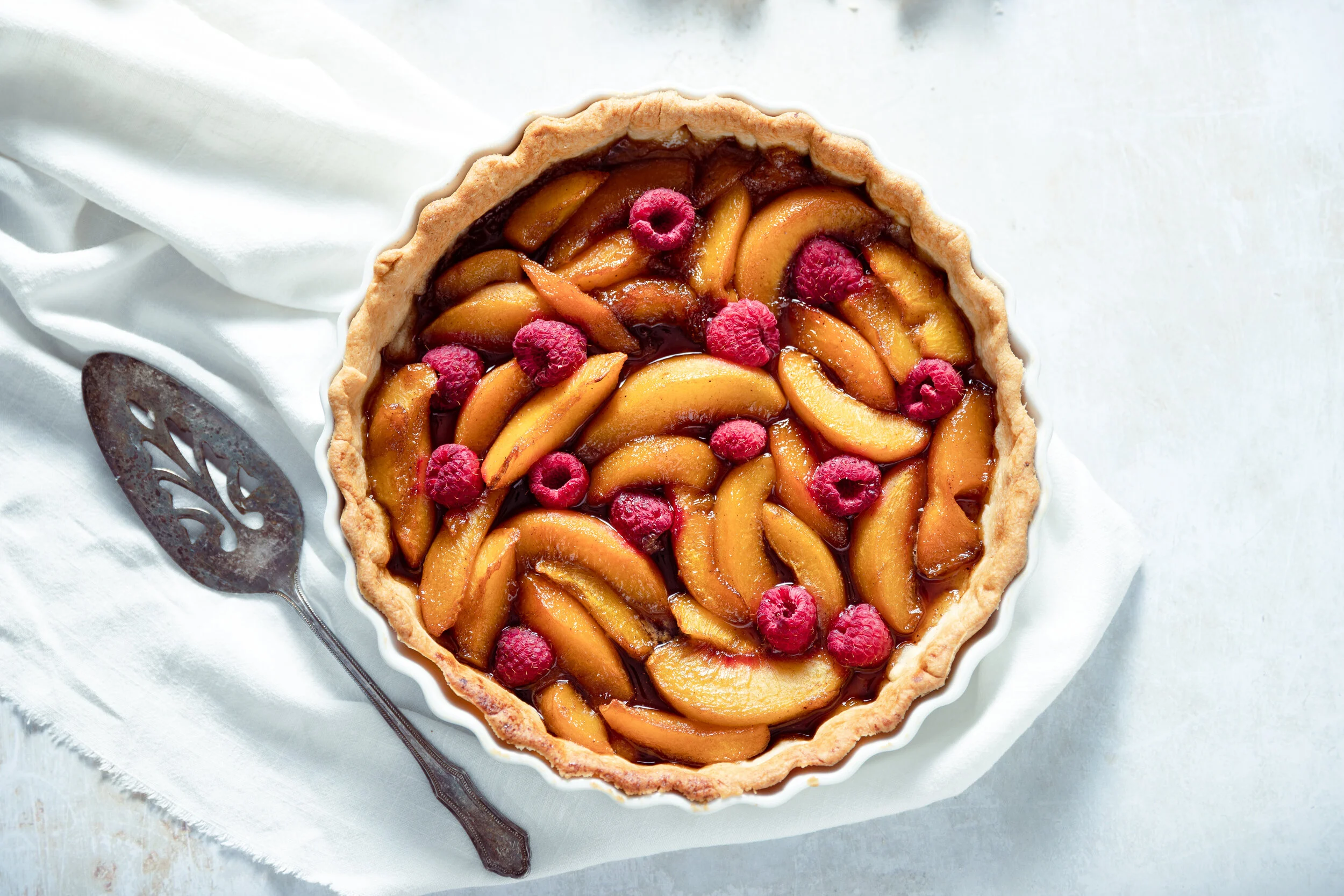 Peach and Nectarine Caramel Pie — The Humble Pescatarian