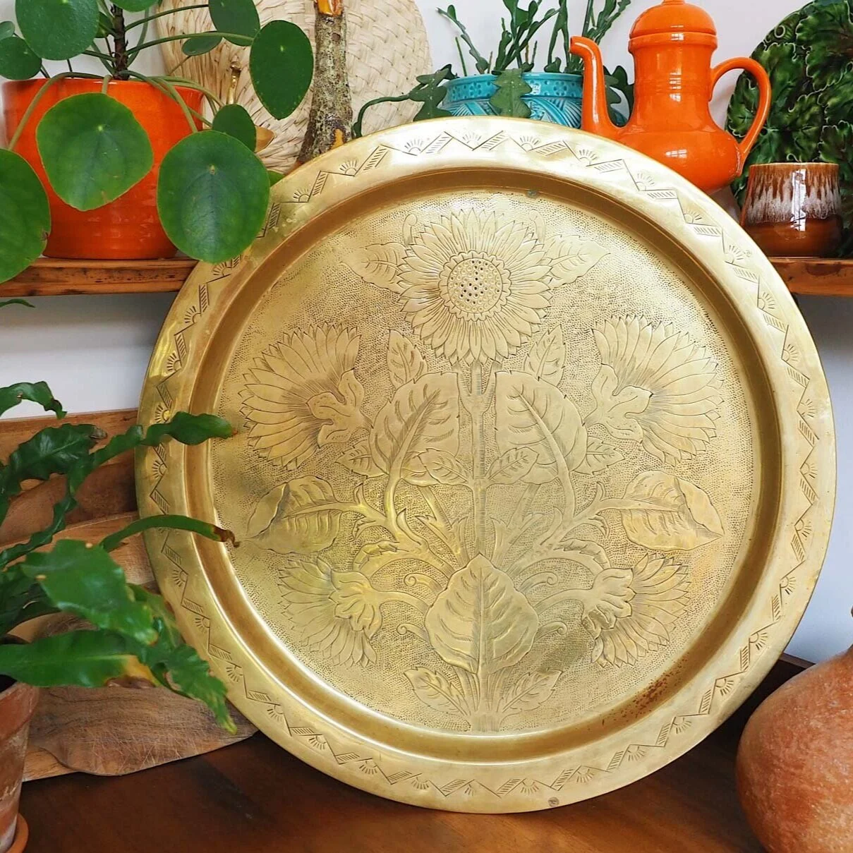 LARGE BRASS WALL HANGING