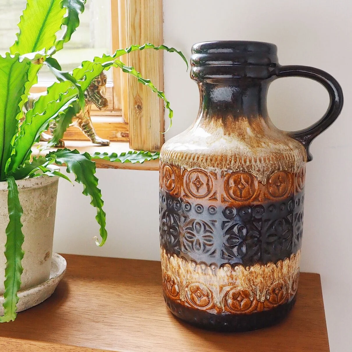 WEST GERMAN 489-39 LARGE POTTERY JUG / VASE/UMBRELLA STAND