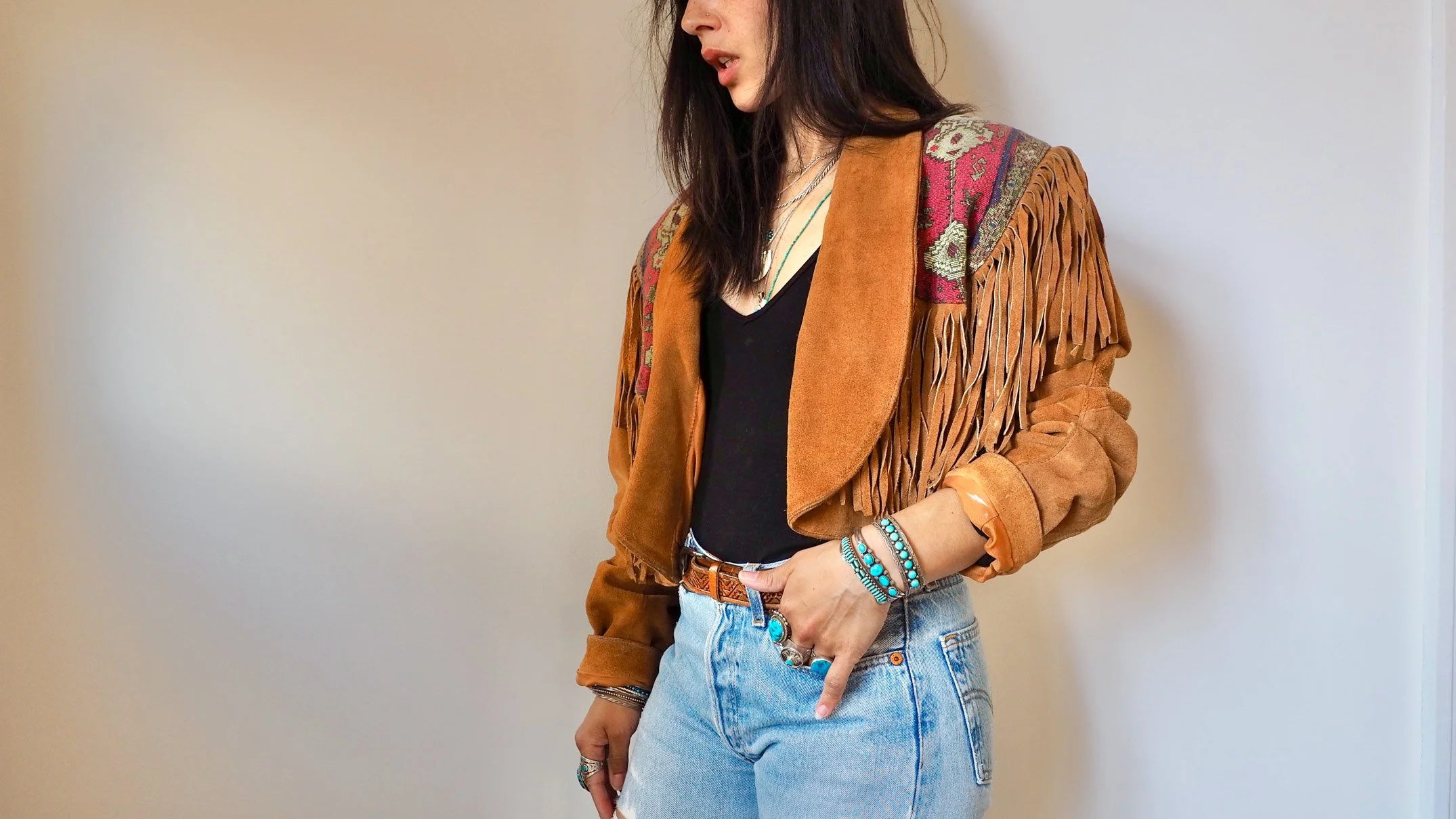 aztec cropped jacket