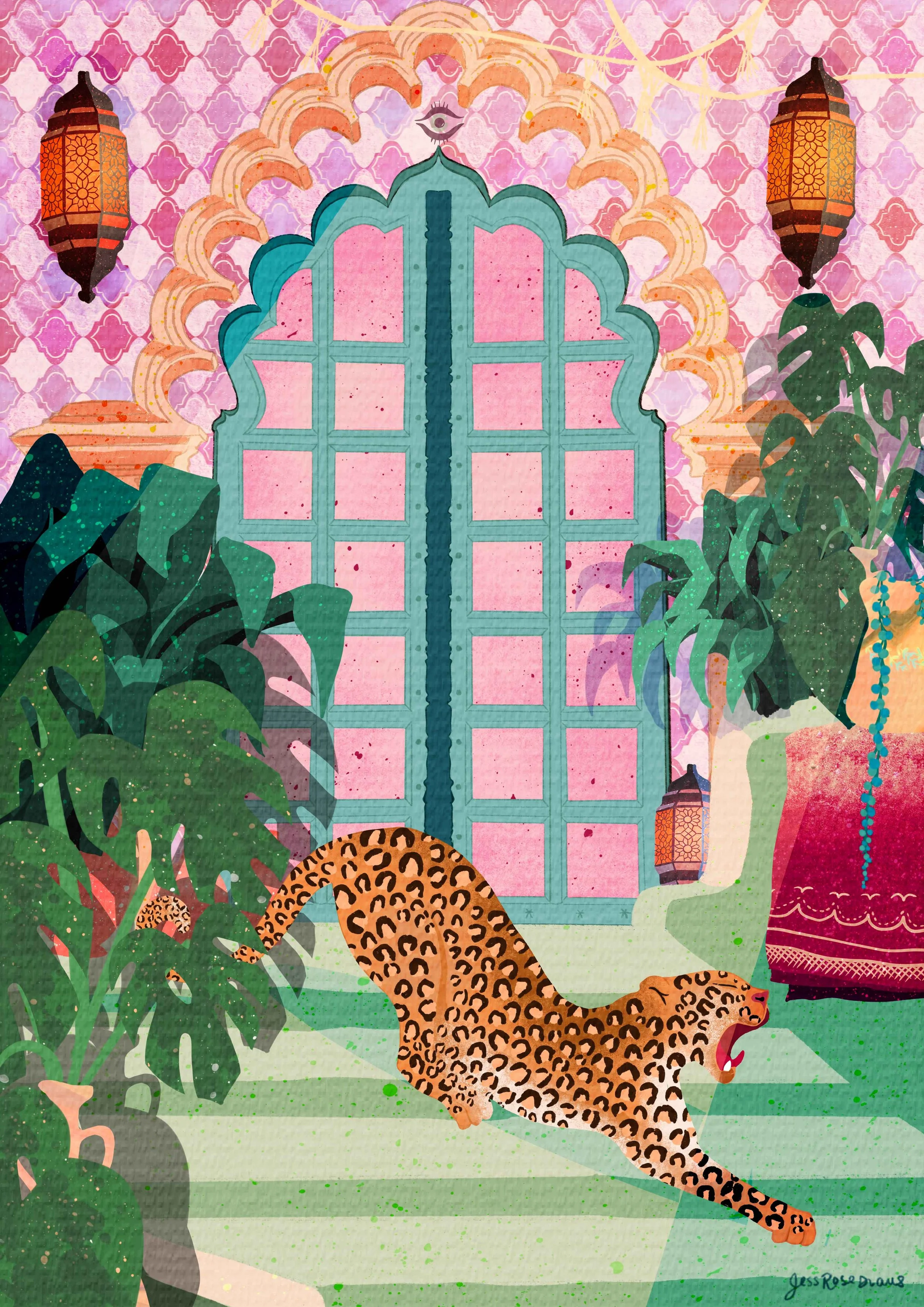 LOW RES Cat Stretches Art Print Final.jpg