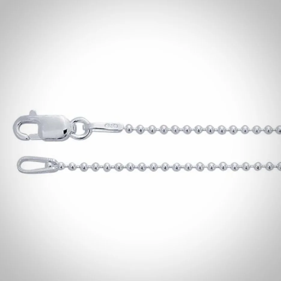 Sterling Silver 1.2mm Bead Chain