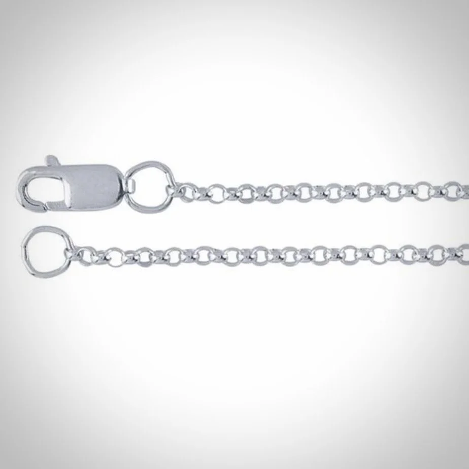 Sterling Silver 1.3mm Round Rolo Chain