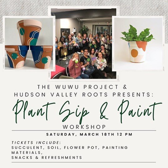 Join us in March for a PLANT PAINT &amp; SIP!
&bull;
&bull;
Purchase tickets below!
https://www.eventbrite.com/e/532667130727