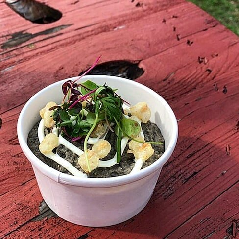 We are CLOSED tonight to the public for a sold out show here at @tupps_brewery. But don't fear, we'll be back Friday-Sunday with our regularly scheduled programming.

Black Bean Hummus: house blue corn chips, fried hominy, cr&egrave;me fra&icirc;che,