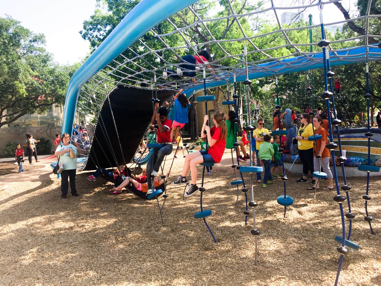 Image of kids on play equipment